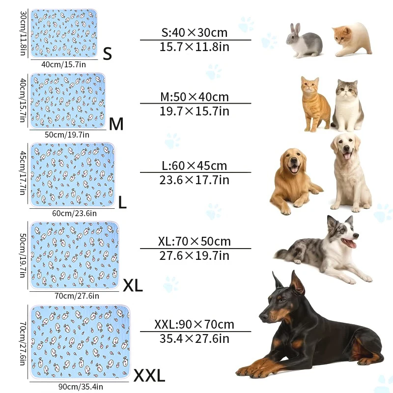 Pet Cooling Mat For Dogs And Cats Summer Ice Silk Sleeping Pad_voghion.com