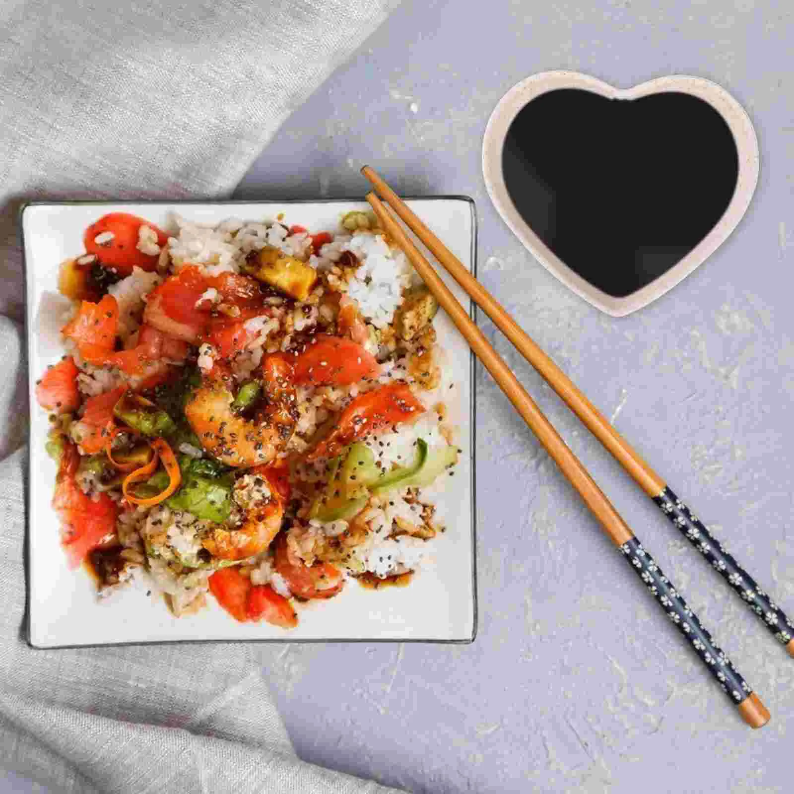 8 Pcs Heart Shaped Saucer Sauce Dish Seasoning Snack Food Plates Appetizer Plates Serving Kitchen Dining Bar