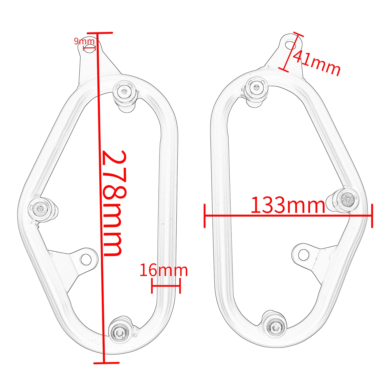 Motorcycle Saddlebag Support Bracket Side Mount Trunk Bag Holder For Honda Rebel CMX500 CMX300 CMX1100 Bags Luggage Rack Side