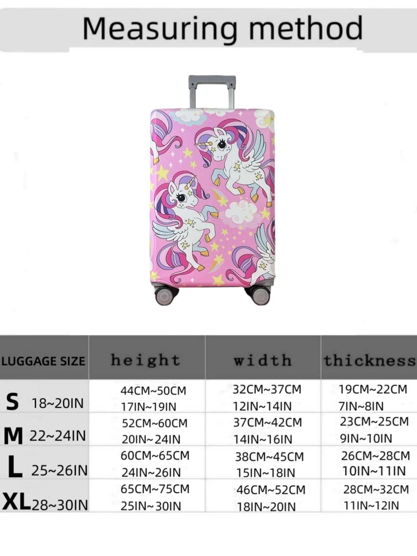 Luggage Cover Stretch Fabric Suitcase Protector Baggage Dust Case Cover Suitable for18-30 Inch Suitcase Case Travel Organizer