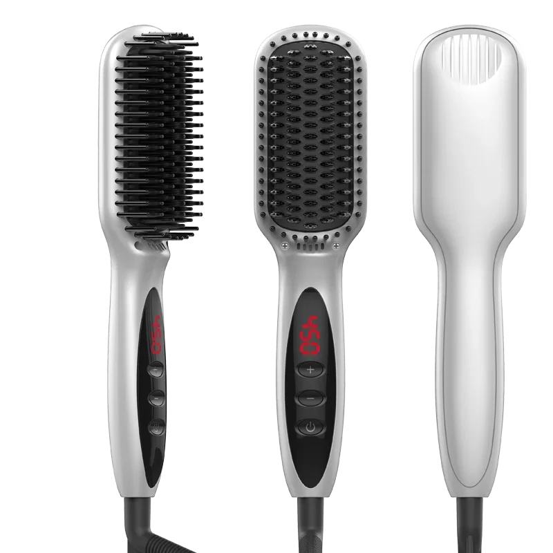 Professional Hair Straightener Brush Negative Ion Hair Straightening Hot Comb Straightener Styling Combs