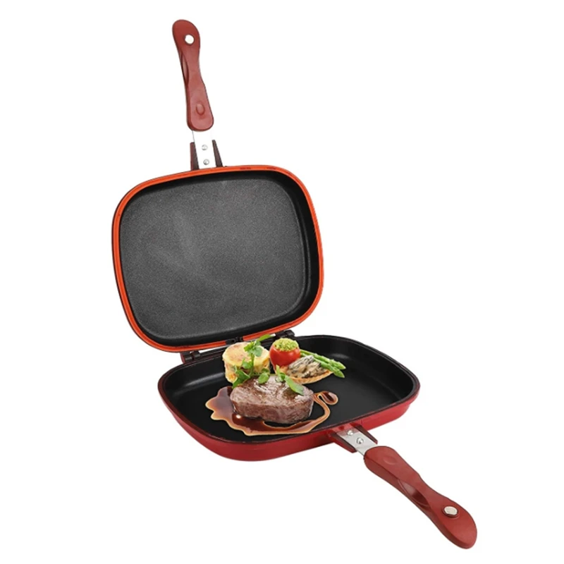 

Quality Double Sided Frying Pan,Non-Stick Camping Sandwich Toaster Grill Baking Pancake Pan Omelette Trays For Toastie,Breakfast