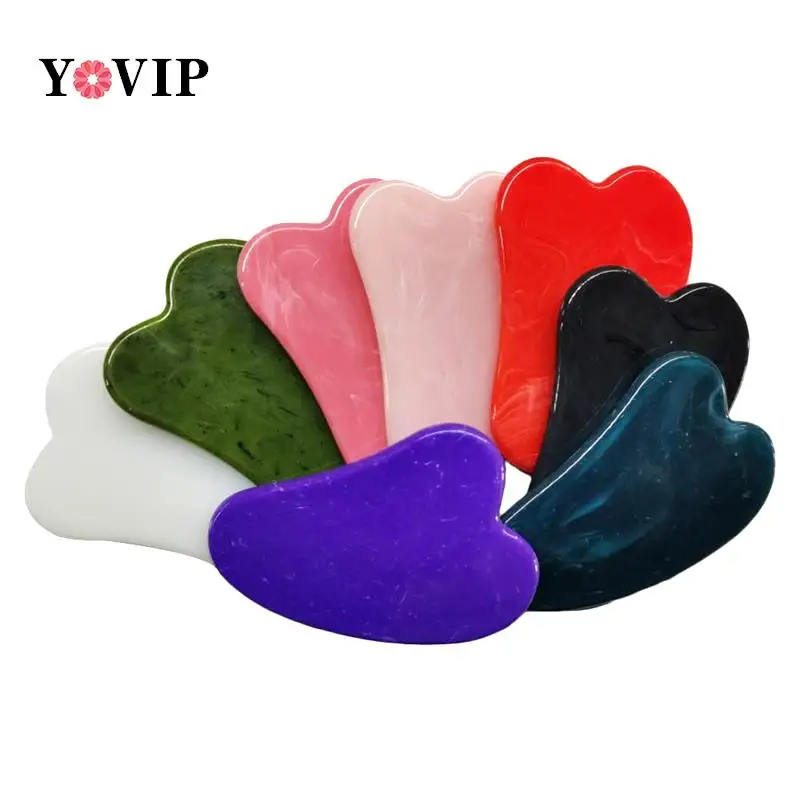Gua Sha Board Facial Massager Massage Tool Simulated Jade Gua Sha Scraper Board Stone Face Neck Skin Lifting Wrinkle Remover Beauty Care