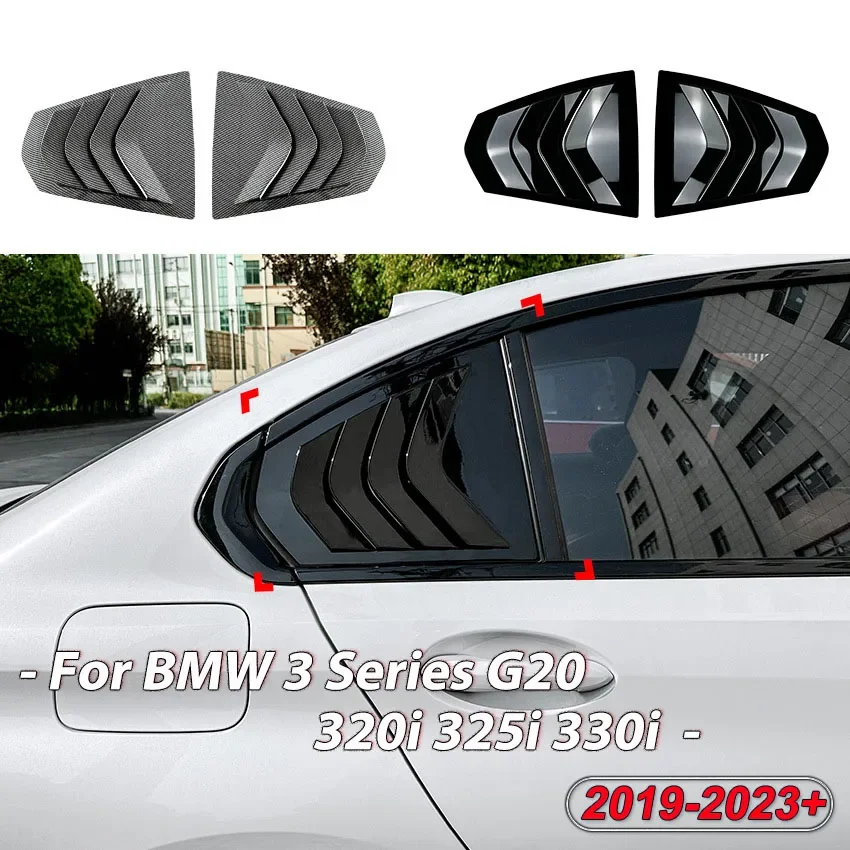 2 Pz Per Bmw Serie 3 G20 320I 325I 330I 2019 2020 2021 2022 2023 + Prese D'Aria Laterali Posteriori Auto Persiane Persiane Copertura Dell'Otturatore N
