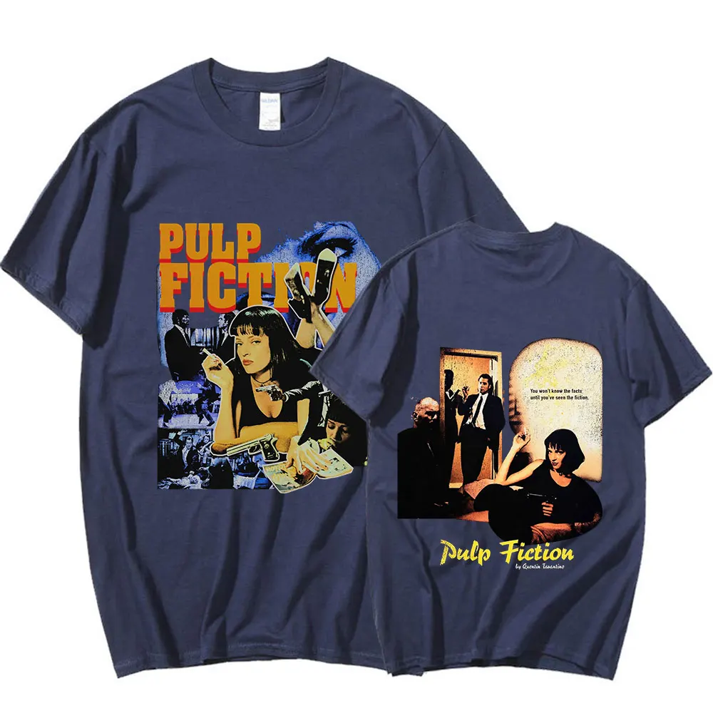 Pulp Fiction Mia Face Maglietta Uomo Bianca Girocollo - Taglia XL, Stampa Di Qualità, Modello Pulp Fiction - 3