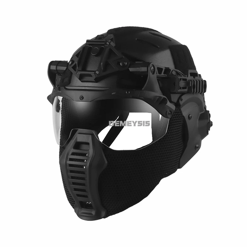 Airsoft Full Covered Helmets with Removable Mask Goggles Outdoor Hunting Tactical Wendy 3.0 Full Protection Helmet Training Gear - 4