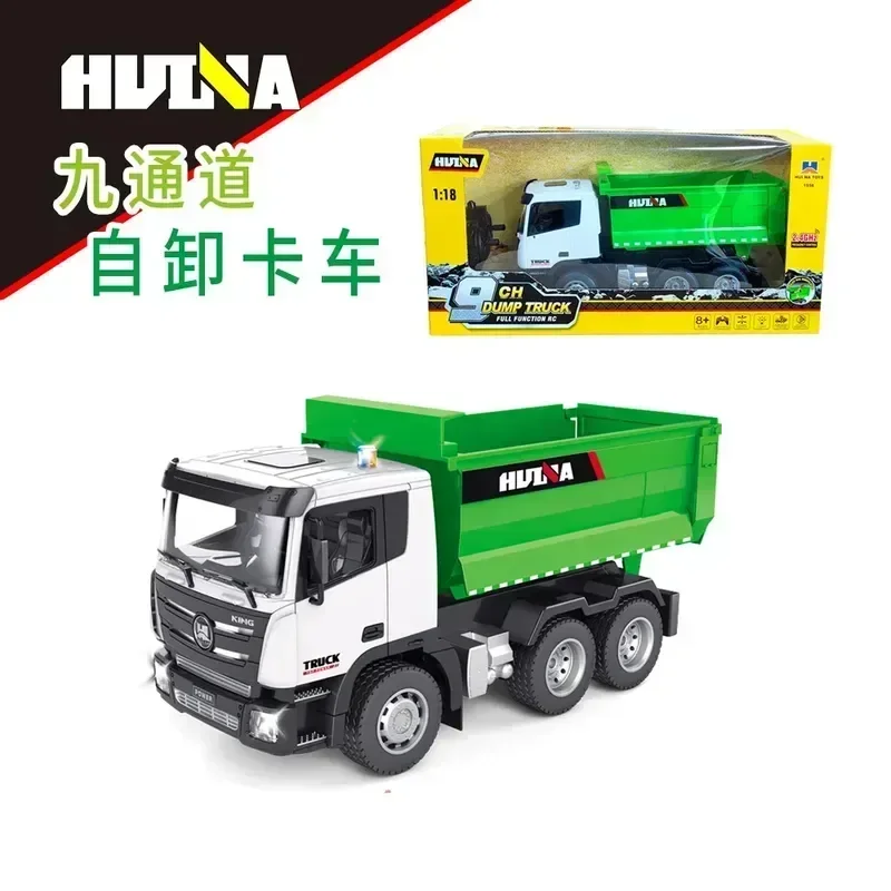 

Huina 9 Channel Remote Control Dump Truck Simulation Engineering Car 1:18 Remote Control Mixer Electric Toy Children'S Toy