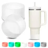 2Pcs Silicone Boot for Stanley Cup Accessories Quencher Tumbler Protective Cup Bottom Sleeve Cover Fits H2.0 30oz 40oz