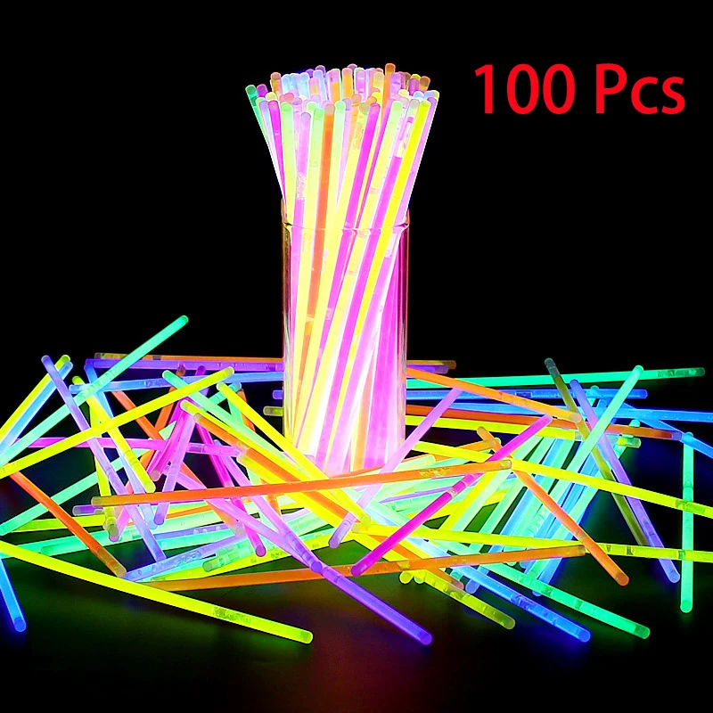 Glow in the Dark Sticks, 100pcs.