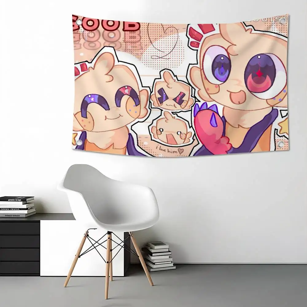 Dandys World Goob Shelly Vee Flag - Vibrant Decoration Banner for Parties, Clubs, and Indoor/Outdoor Spaces