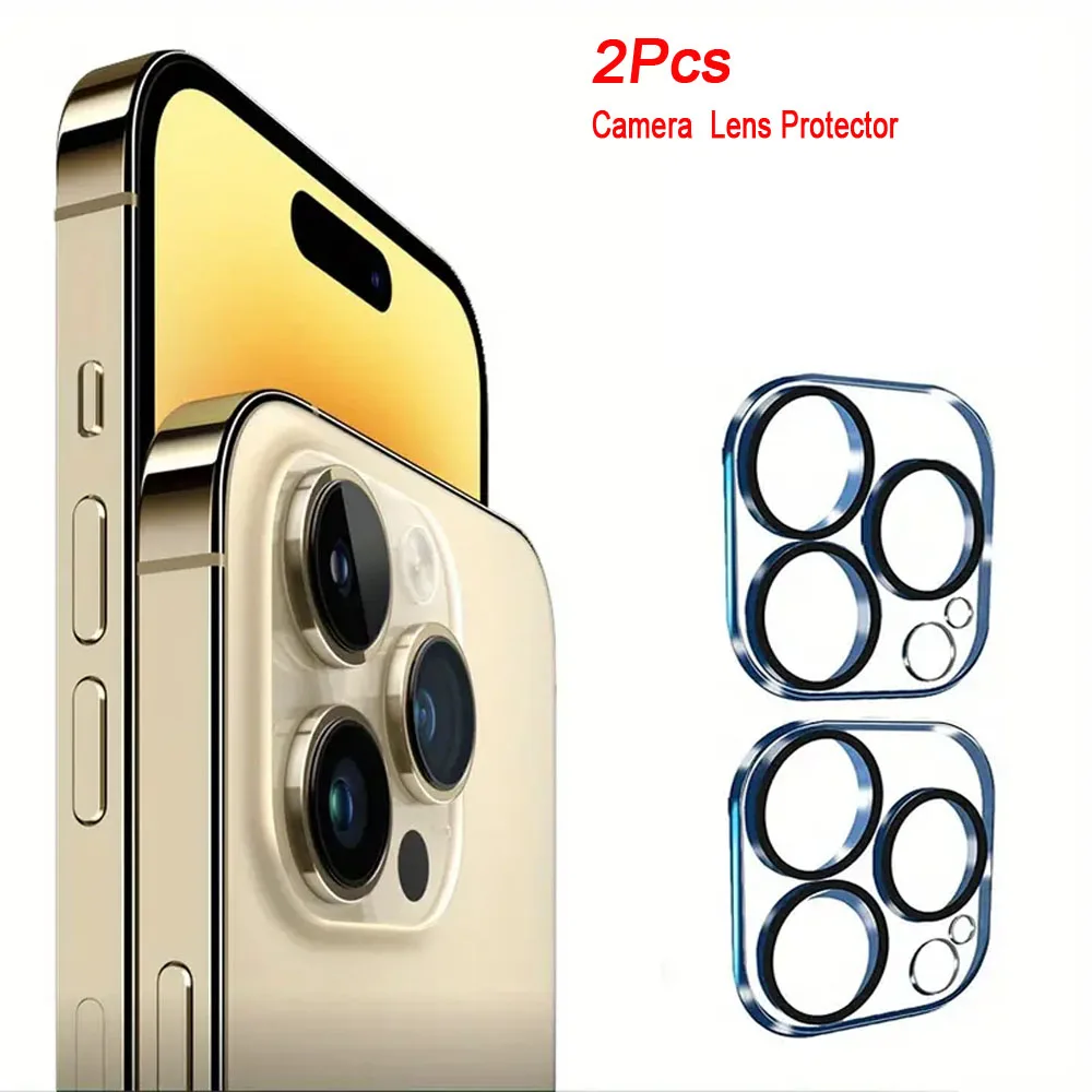 2Pcs Protezione Dell'Obiettivo Della Fotocamera Per Iphone 11 12 13 14 15 Pro Max Protector De Camara Iphone 15 Pro Accessori Iphone15 14 Pro Max