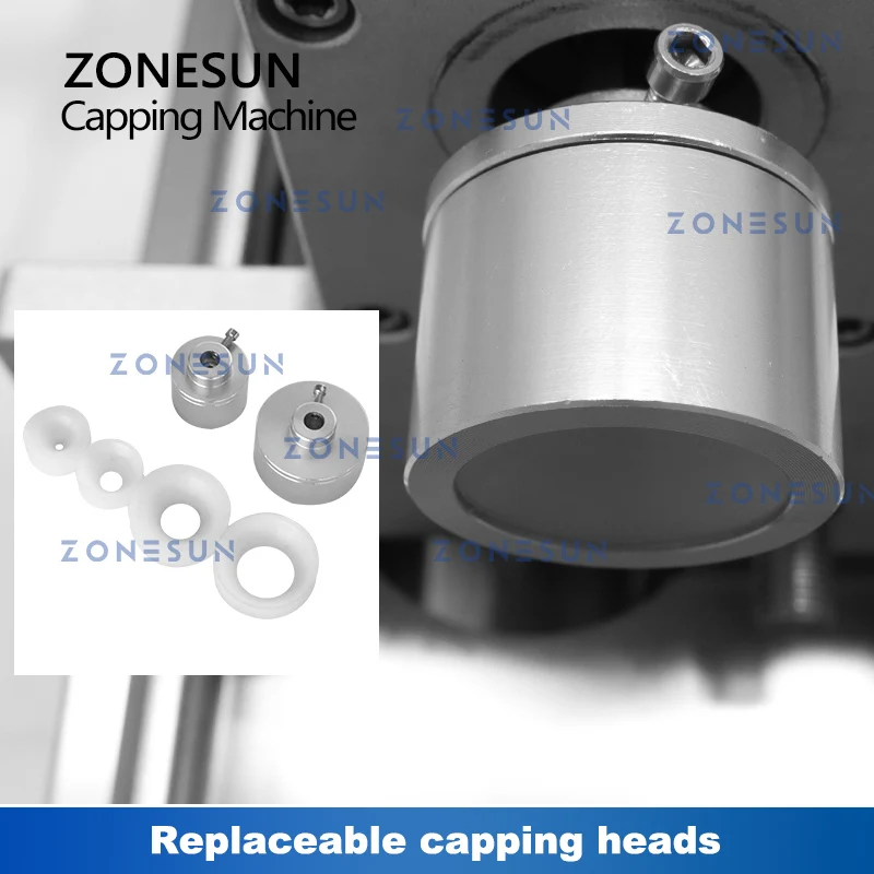 ZONESUN Capping Machine for Screwing Bottle Jar Plastic Aluminum Closure Lid Twist-off Top Packaging Production ZS-XGCC2 4