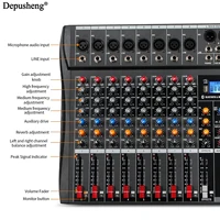 Professional Audio Mixer Depusheng DX8 8Channel Sound Board Console with Bluetooth USB PC Recording Input 48V POWER 3