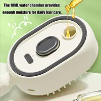 Electric Steam Brush with Water Spray Rechargeable Steams Hair Straightener for Detangling Smoothing Styling & Frizz Control 4