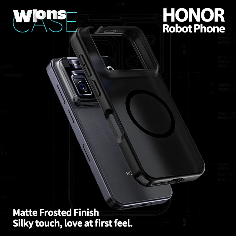 MagSafe Magnetic Shockproof Transparent Acrylic Phone Case with Matte Finish