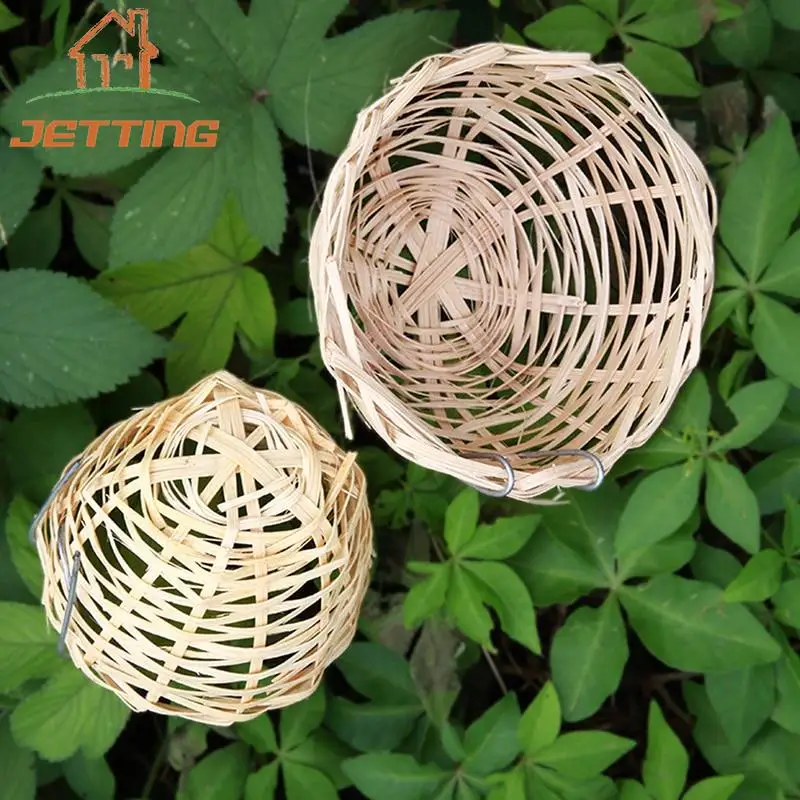 Fatto A Mano Bamboo Bird Nest Bird Rest Cave Cage House Nature Craft Ideas For Finch E Canary & Small Parrot Garden Home Decor