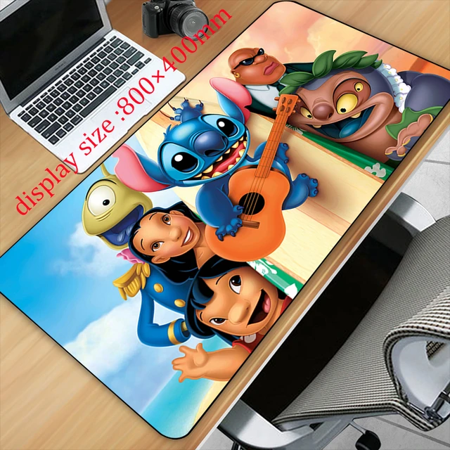Tapis de souris imprimé Disney Stitch XL, accessoire pour joueur, grand  ordinateur, bord de verrouillage, clavier, Anime stranger things, livraison  directe - AliExpress