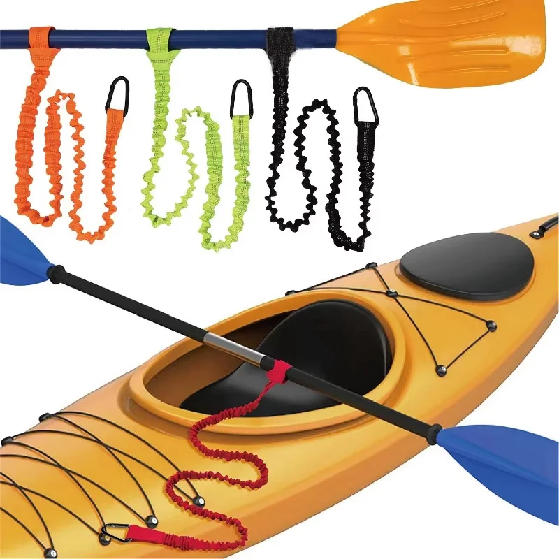 1pc 120cm Kayak Paddle Anti Drop Elastic Rope Reflect Light Fixed Slurry Inflatable Boat Fishing Buckle Surfboard Traction Parts