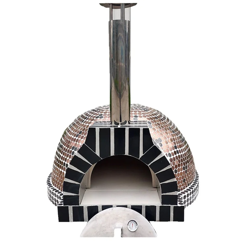 

Italian Outdoor Brick Woodfire Pizza Oven 500 Degree Round Ceramic Burn Built-in Ovens Pizza Dome Price