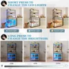 5-Tier Bakers Rack with Power Outlet, Kitchen Bakers Rack with Storage and Lights, Coffee Bar Table,Microwave Stand with 8 Hooks 3