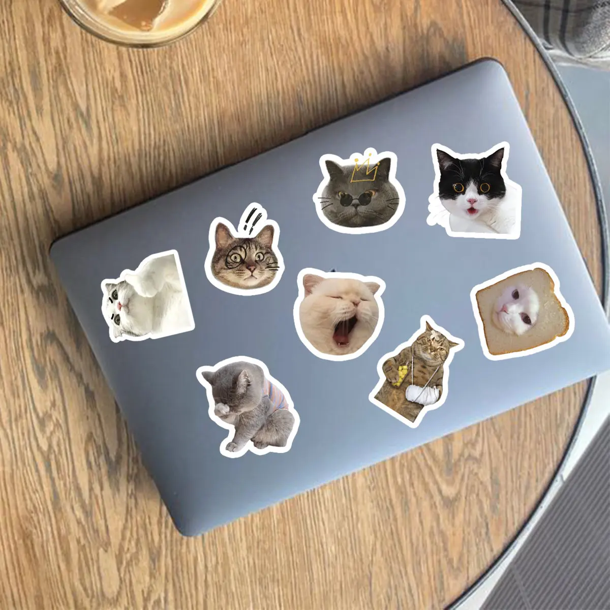 cartoon stickers 46 PCS Cartoon Cute Animal Society Mischievous Expression Cat Student DIY Stationery Laptops Decoration Stickers