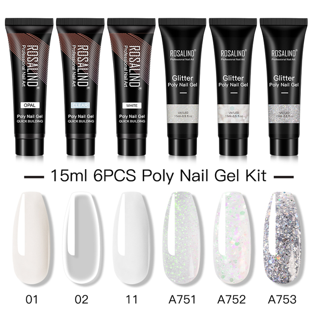 Poly Nail Gel Set For Nails Extension 15ml Gel Polish Semi Permanent Vernish Base Top Coat Gel Varnish Gel Nail Polish
