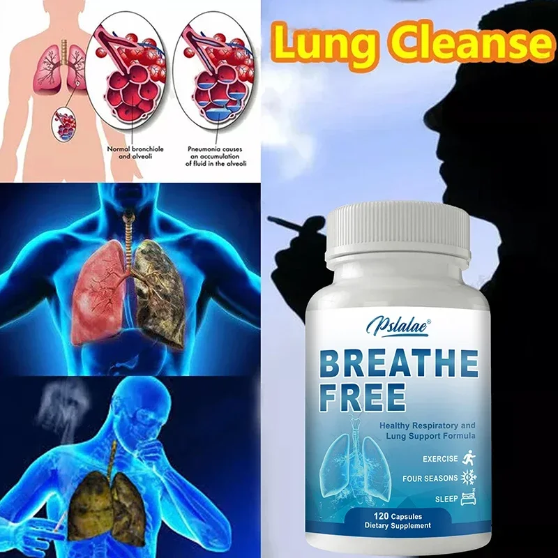 Breathe Free Support-Powerful Lung Support, Clearing and Breathing, Mucus Relief