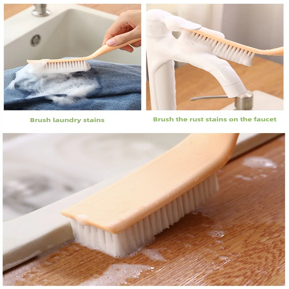 3pcs Shoe Brush Laundry Brush Multifunctional Clean Soft Bristles No Damage To Shoes No Hair Loss Long Handle Scrubbing Brush 4