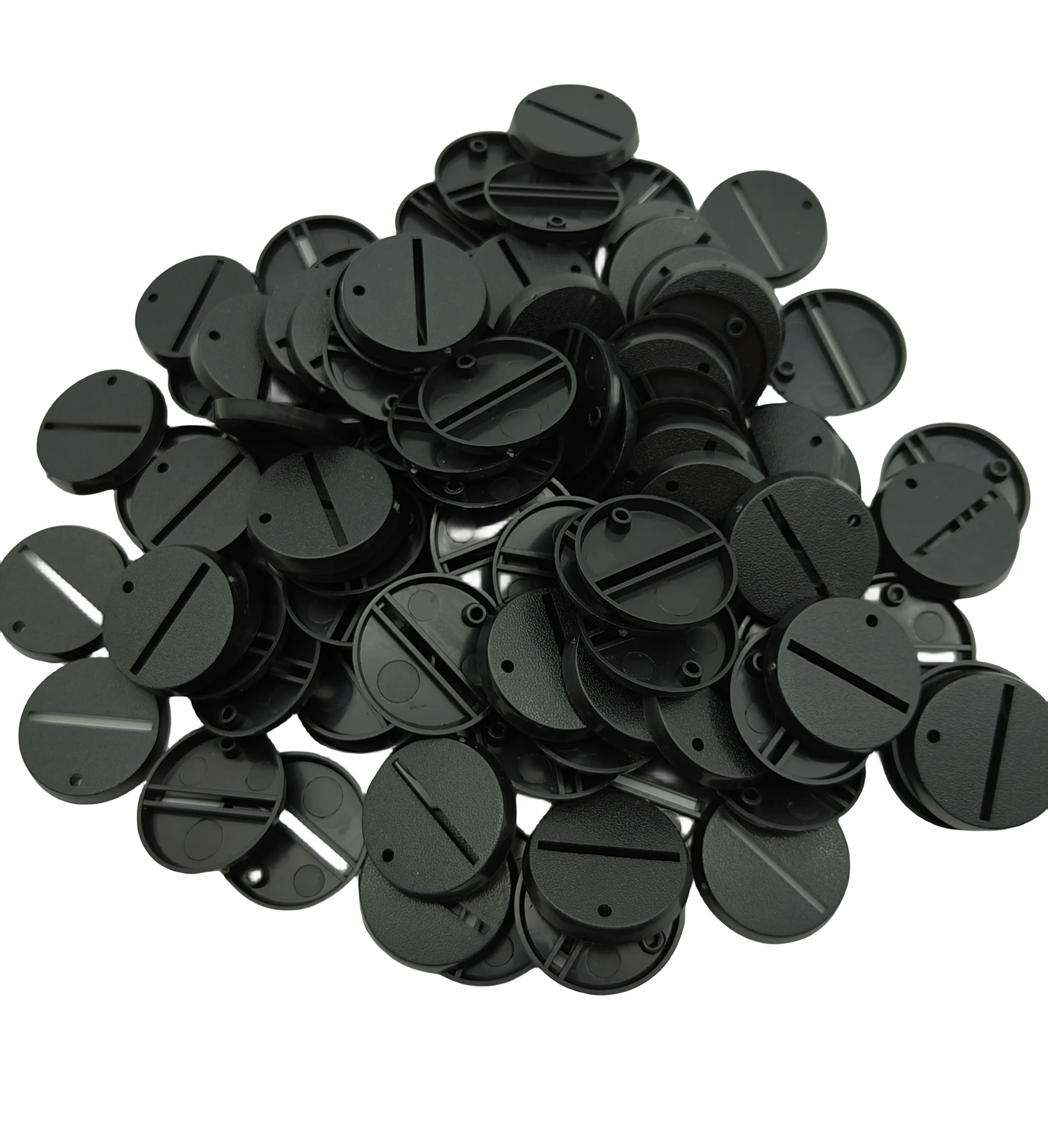 Pack Of 25, 40 Mm Plastic Round Bases Miniature Wargames Table Gaming TEXTURED E