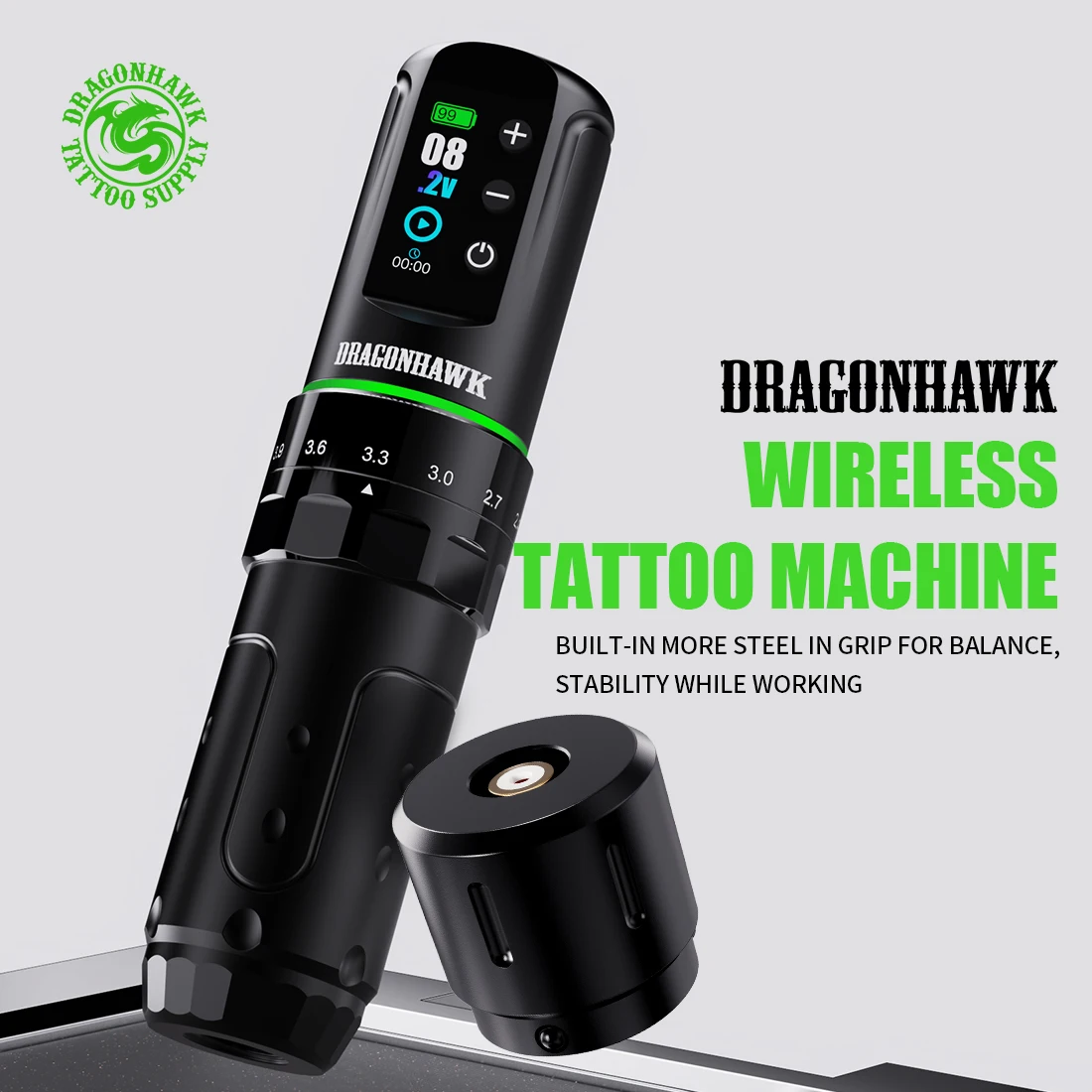 Dragonhawk L3 Wireless Tattoo Machine 7 Strokes Length