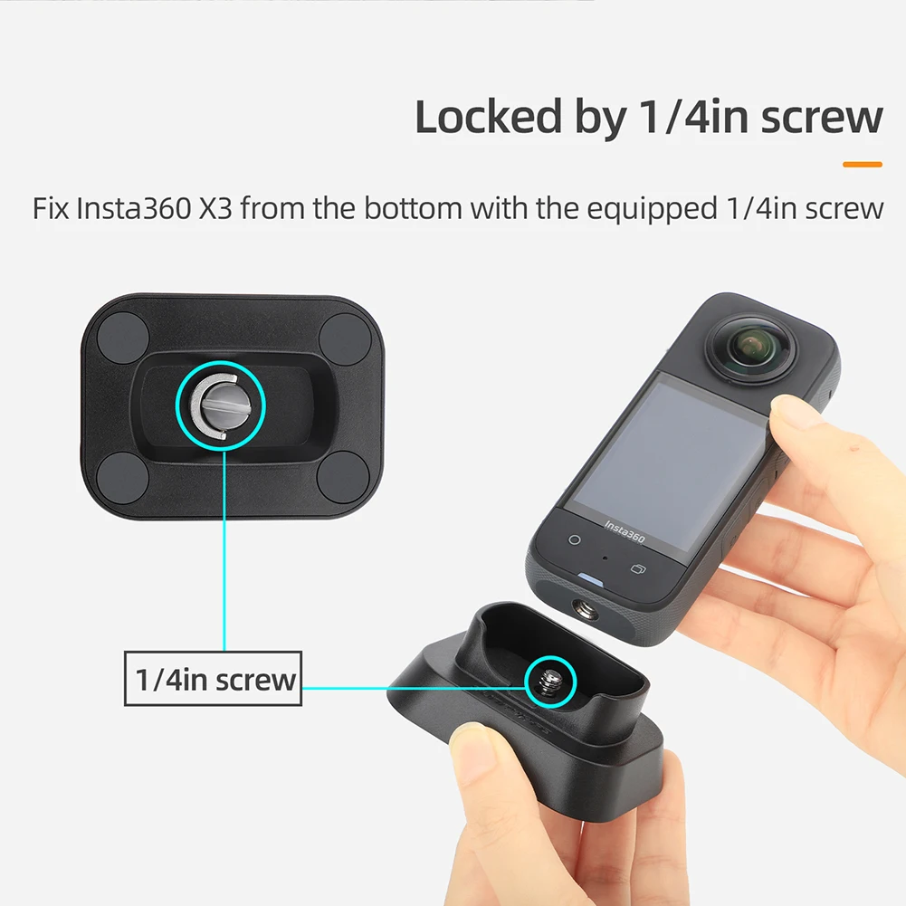 Insta360 One X2 용 미끄럼 방지 스크래치 방지 데스크탑 스탠드베이스 홀더 마운트 도크, 액션 카메라 액세서리, 데스크탑 스탠드