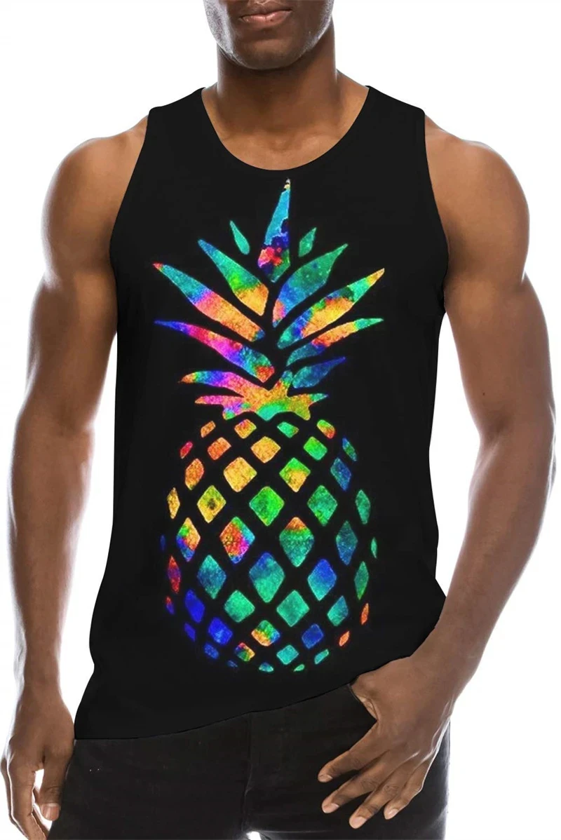 3D Print Palm Tree Graphic Tank Top For Men Clothing 2024 New Fashion Sleeveless Beach Tops Homme Hawaii Vacation Tee Shirt Male