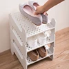 Stackable Shoe Storage Rack Hollow Pattern Footwear Holder G5AB 2