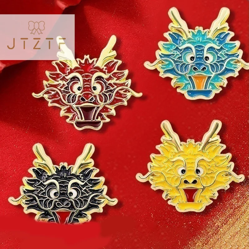 

Cartoon Animal Brooches Dragon Badge Brooch Bag Lapel Pins Accessories Cartoon Jewelry Gift