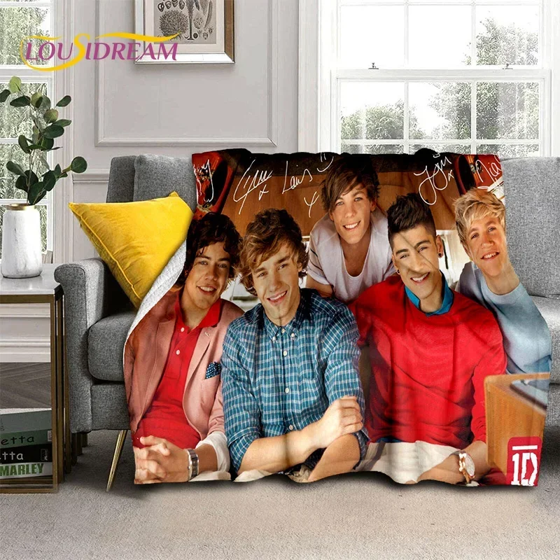 2025 Rock-One Direction Combinatio 1D Star Soft Blanket,Soft Throw Blanket for Home Bedroom Bed Sofa Picnic Travel Cover Gift 3