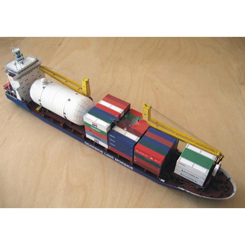 Gdansk Cargo Ship DIY Handcraft 3D Paper Card Model Sets 1:400