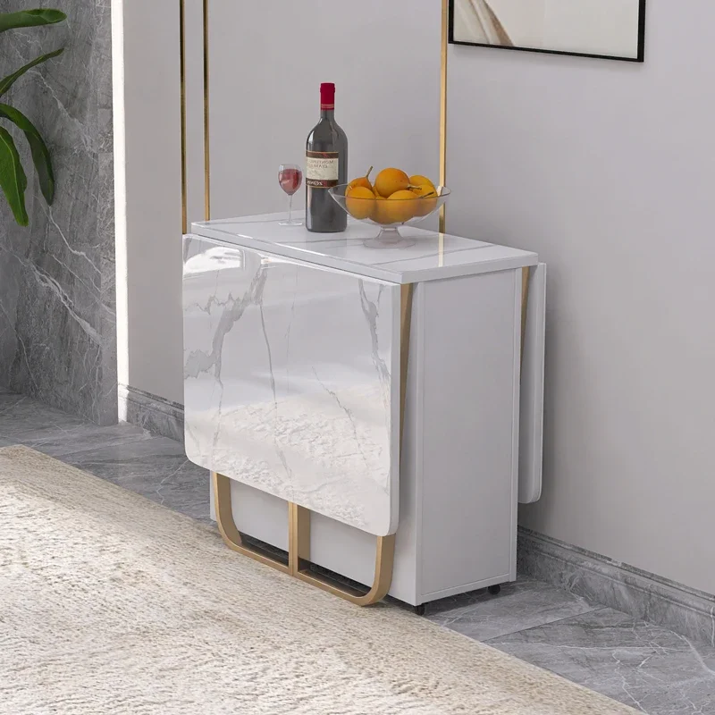 Extendable Modern Dining Room Sets Luxury Space Saving Kitchen Folding Table Chairs Home Italian Meuble De Cuisine Furniture