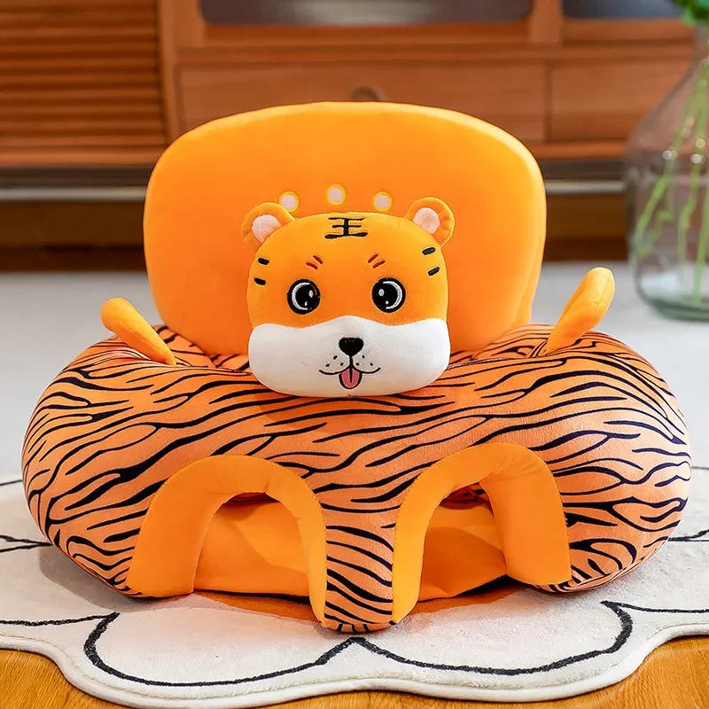 Children's Sofa Chair Plush Toy Baby Learning Seat Cartoon Chair Infant Anti-fall Anti-rollover Seat Sofa Cover Without Filler