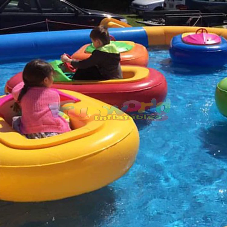Swimming Pool Inflatable Bumper Boat Kids Portable Electric Plastic Water Park Bumper Boat with Battery Direct Motorized