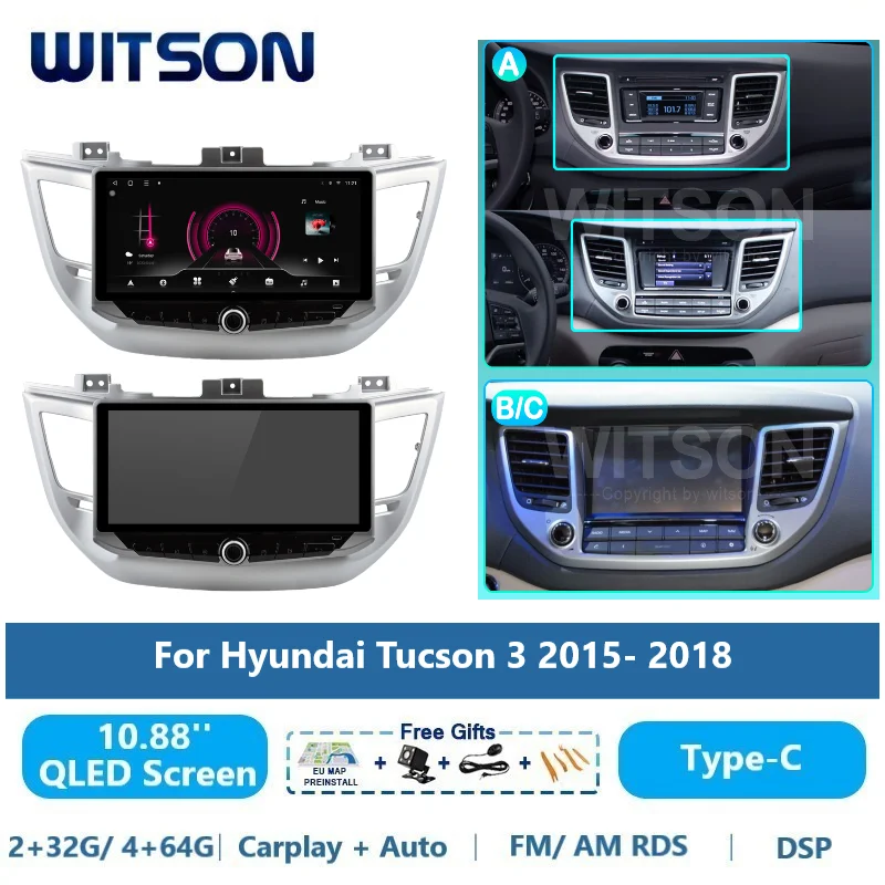 

Автомобильное стерео QLED Android мультимедийное устройство для HYUNDAI TUCSON IX35 2015 Carplay автомобильное радио GPS WiFi автомобиль WITSON головное устройство