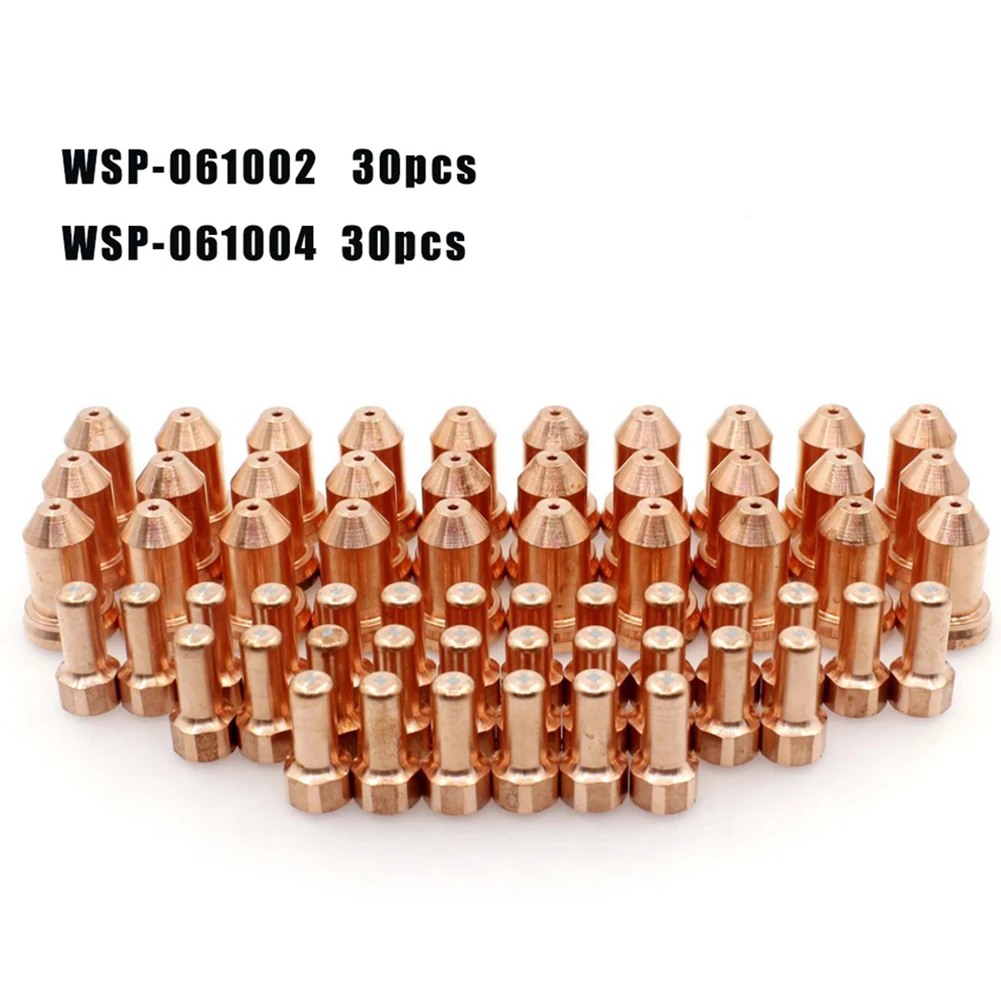 60pcs-pt-80-pt80-ipt-80-plasma-cutter-torche-Electrode-wsp-061002-11mm-conseils-52558-5131111-wsp-061004-de-soudage-buses