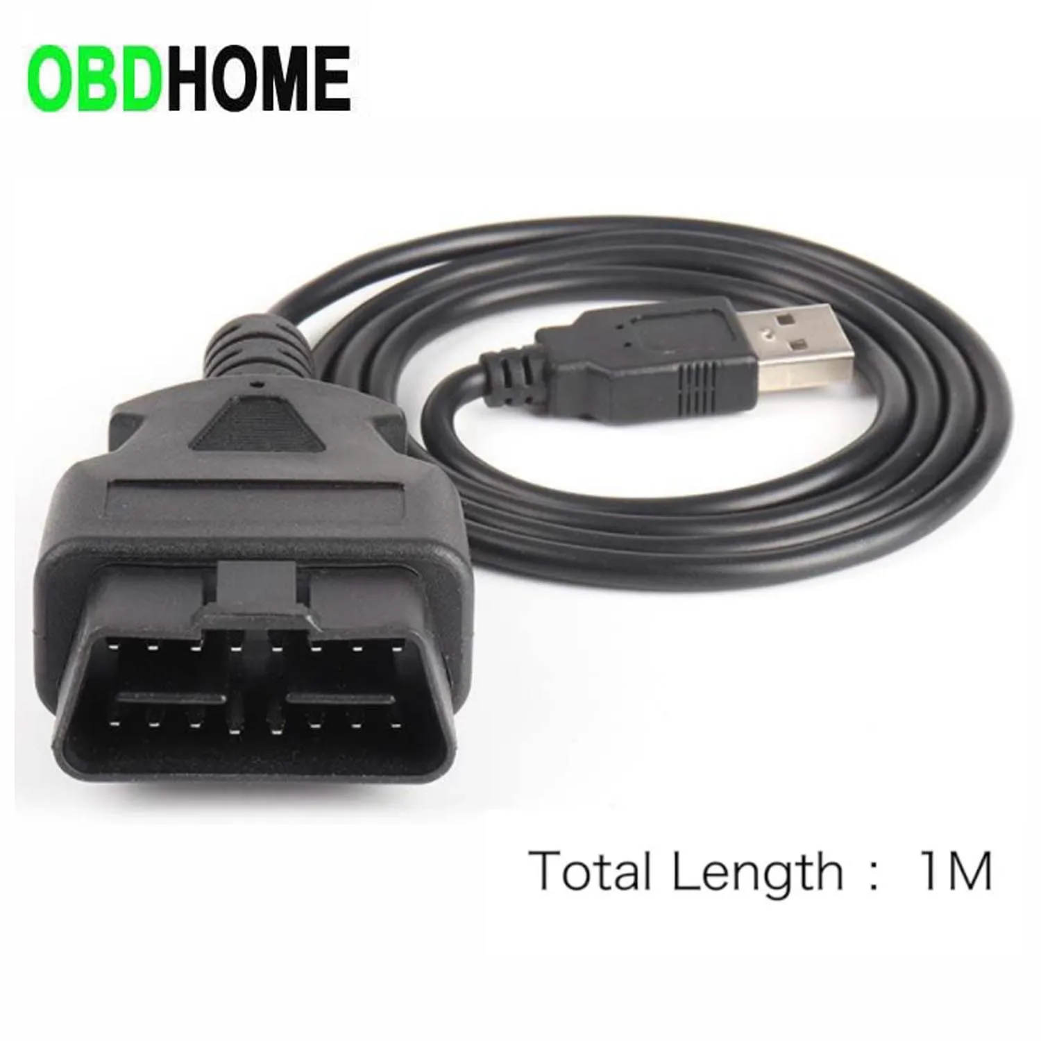 Автомобильный 16-контактный кабель OBD2 с двумя USB-портами автомобильный