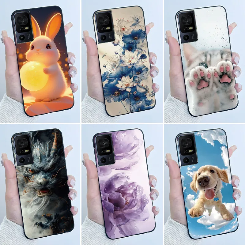 Luxury Cute Cartoon Black Soft Silicone Protective Phone Case