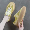CICIYANG Women's Sneakers Thick-soled 2025 New Genuine Leather Mesh Ladies Moral Training Shoes Casual Spring Flat Shoes Women 4