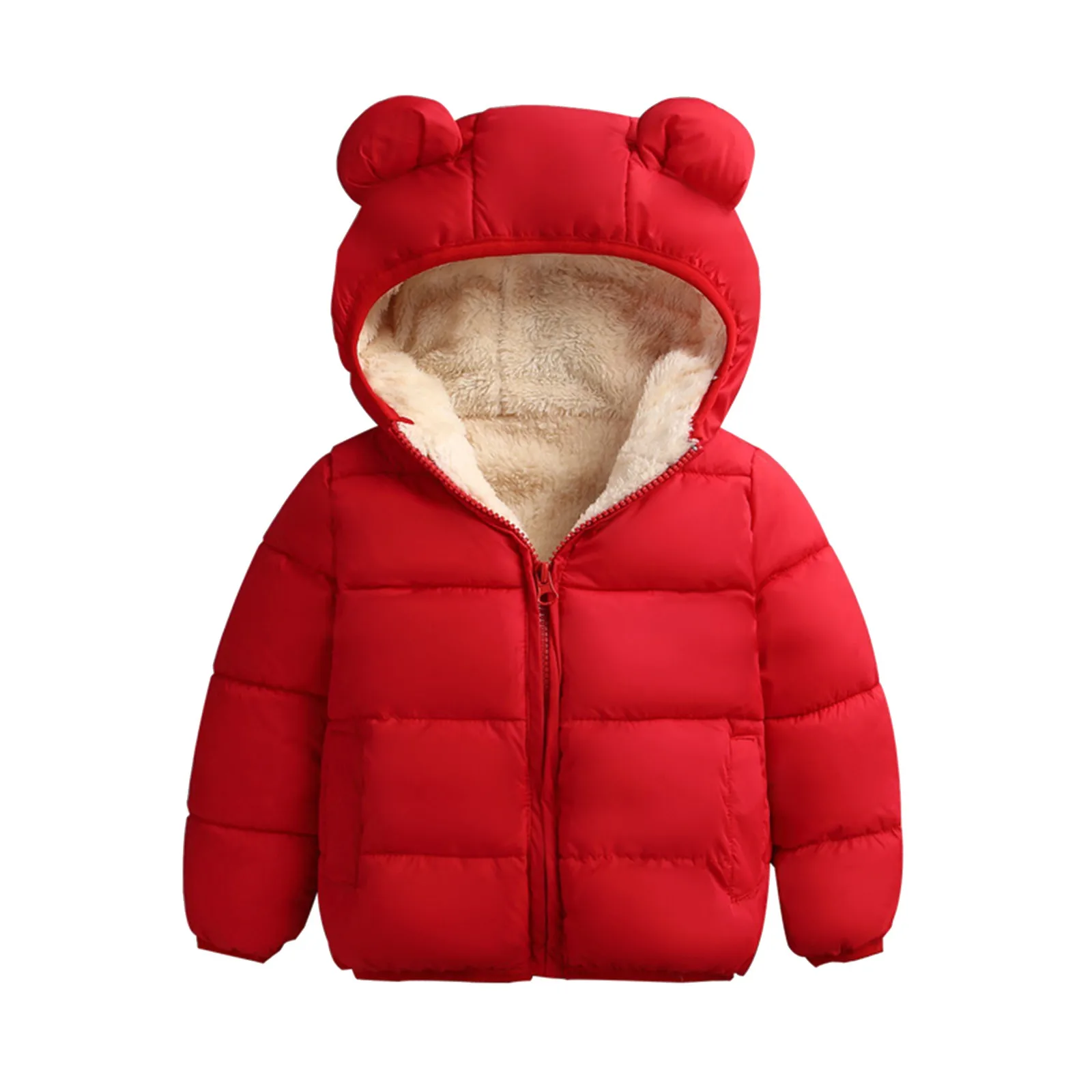 

Children Jacket Baby Winter cotton Coat Cartoon Bear Plus Thickened Overalls Warm Kids Clothes Toddler Boys Girls Costume