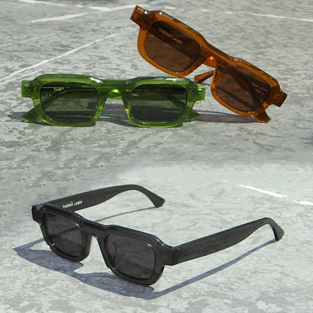 

RHUDE THIERRY LASRY KULTURY-549 BIG FACE HIGH STREET SUNGLASSES TEAMPUNK HIPHOP MEN GLASSES uv400 Anti Blue Square SOLAR EYEWEAR