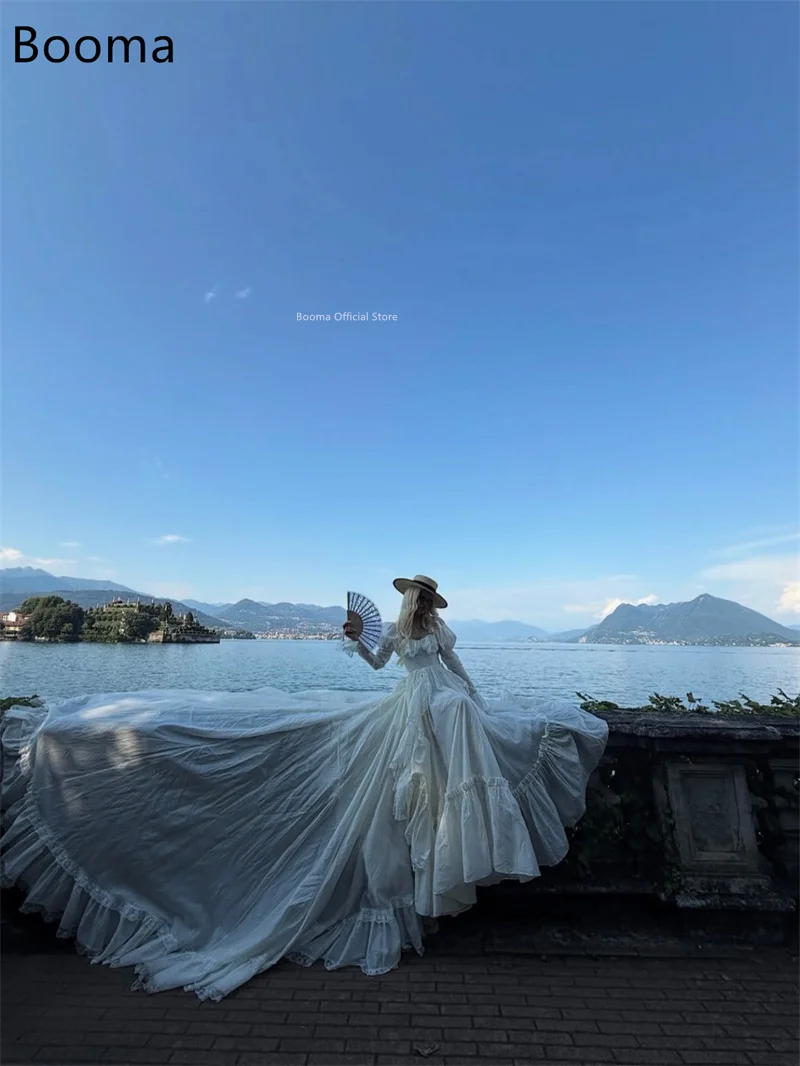 Booma A-Line Lace Classic Wedding Dresses Full-Sleeves Long Corset Square Neck Elegant Brides Gown Custom Made 2025 - AliExpress 320 Booma A-Line Lace Classic Wedding Dresses Full-Sleeves Long Corset Square Neck Elegant Brides Gown Custom Made 2025 - AliExpress 320