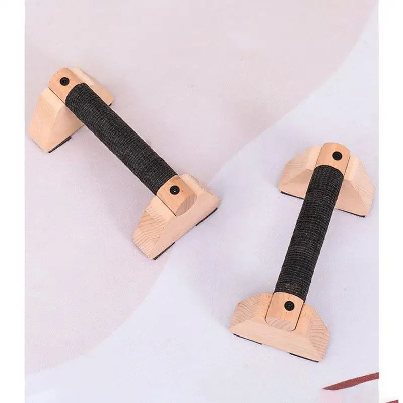 Solid Wood Push Up Bar Pull Up Stand Handles Parallettes Handles Exercise Equipment 2PCS For Home Wood Parallettes Bar push up bar