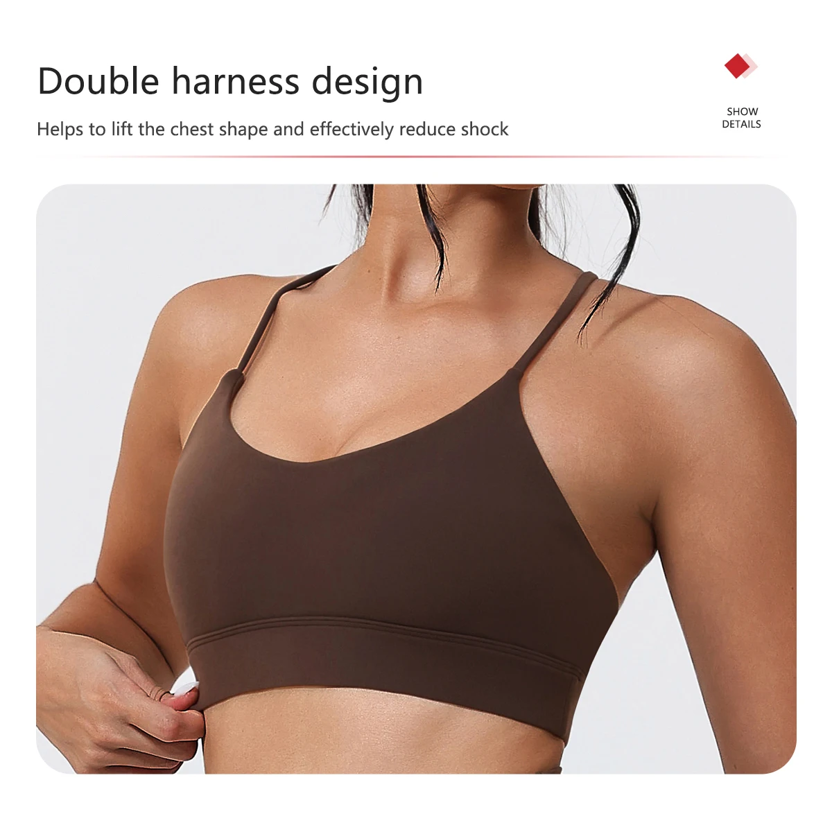 Ctenkevet Summer Women's Cross-Back Yoga Sports Bra Quick-Dry Fitness Running Top Tight-Fitting Underwear for Active Women