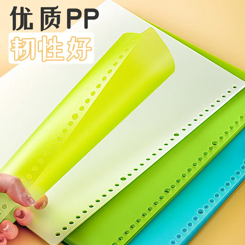Notebook Cover 6pcs Loose-leaf Cover 30 Holes B5 Loose-leaf Book Shell 26 Holes A5 Binding Leather Transparent Plastic Color